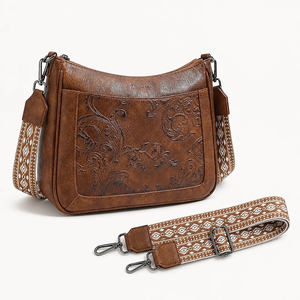 Borsa a Tracolla Donna Goffrata