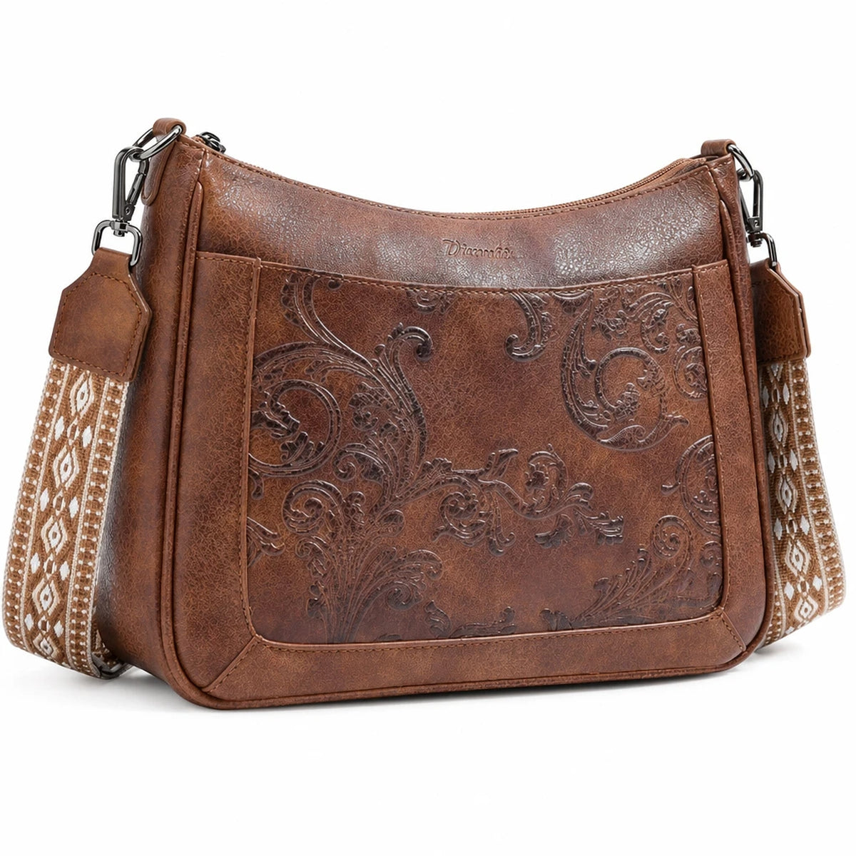 Borsa a Tracolla Donna Goffrata