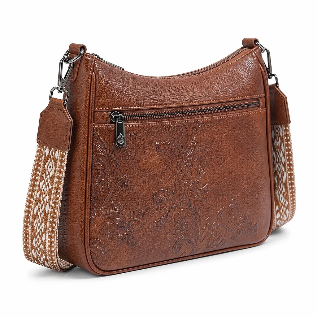 Borsa a Tracolla Donna Goffrata