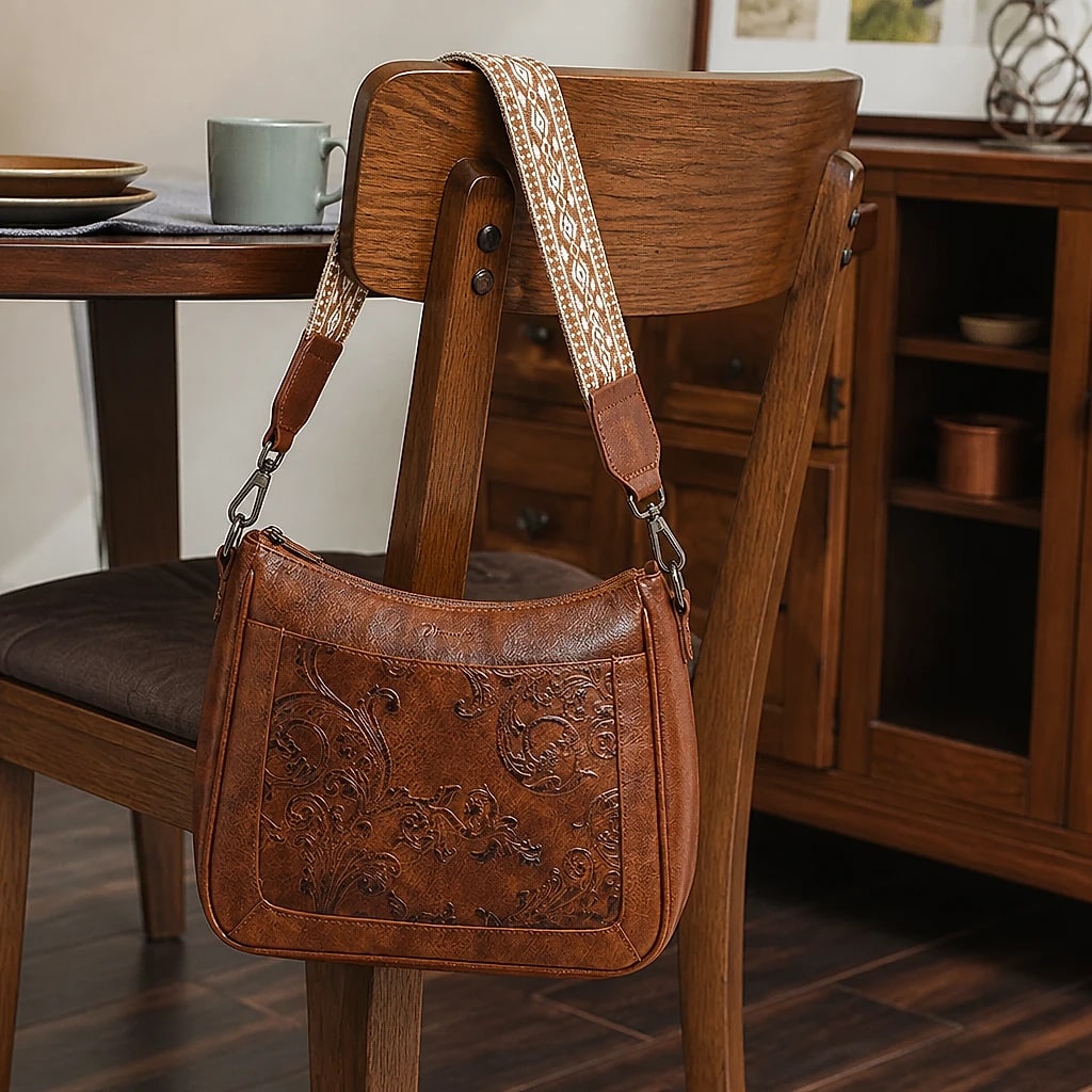 Borsa a Tracolla Donna Goffrata