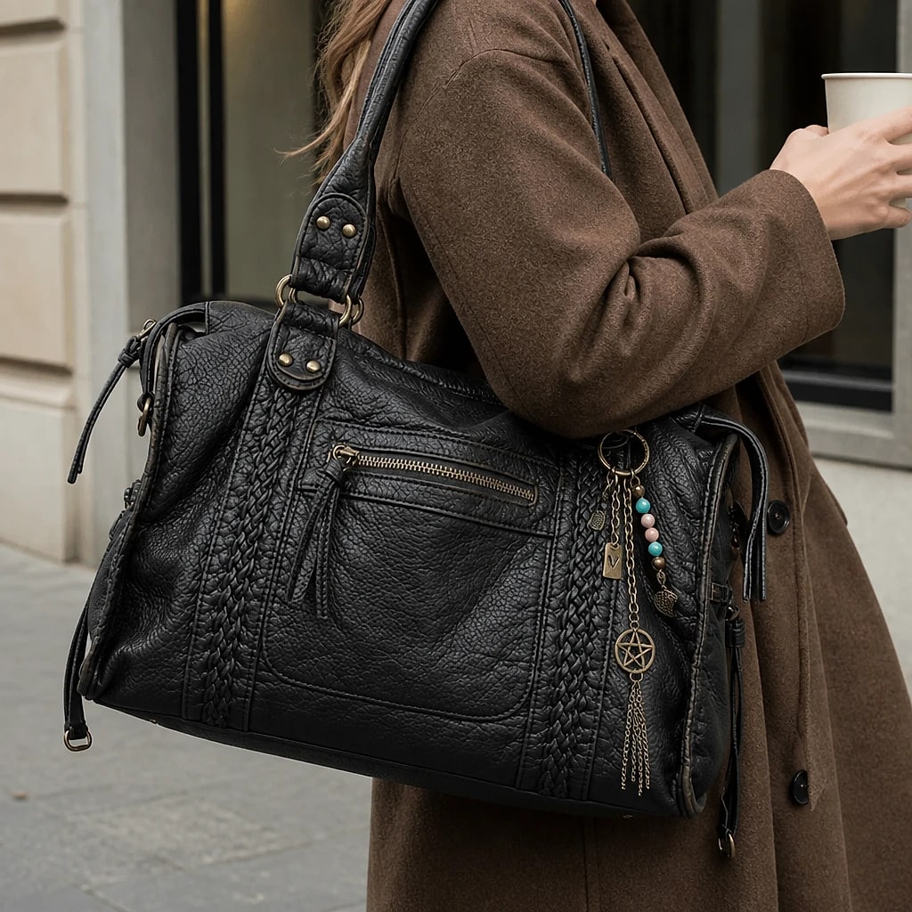 Borsa Hobo Donna Vintage Grande