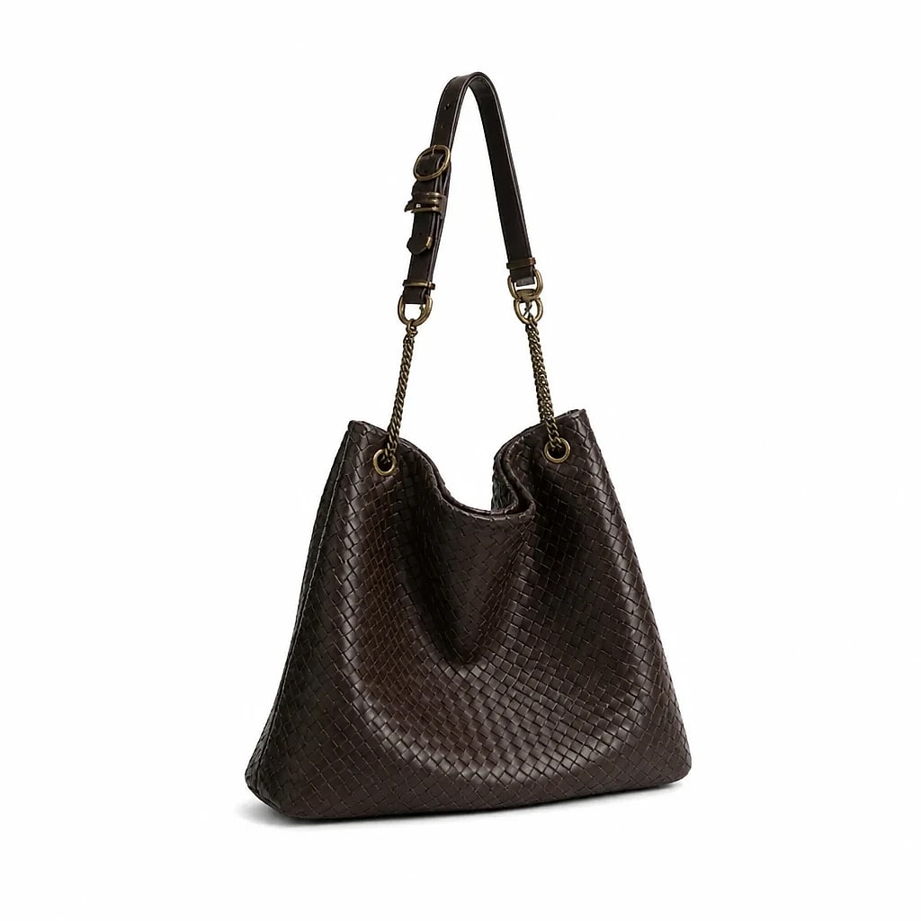 Borsa Hobo Pelle Intrecciata Donna