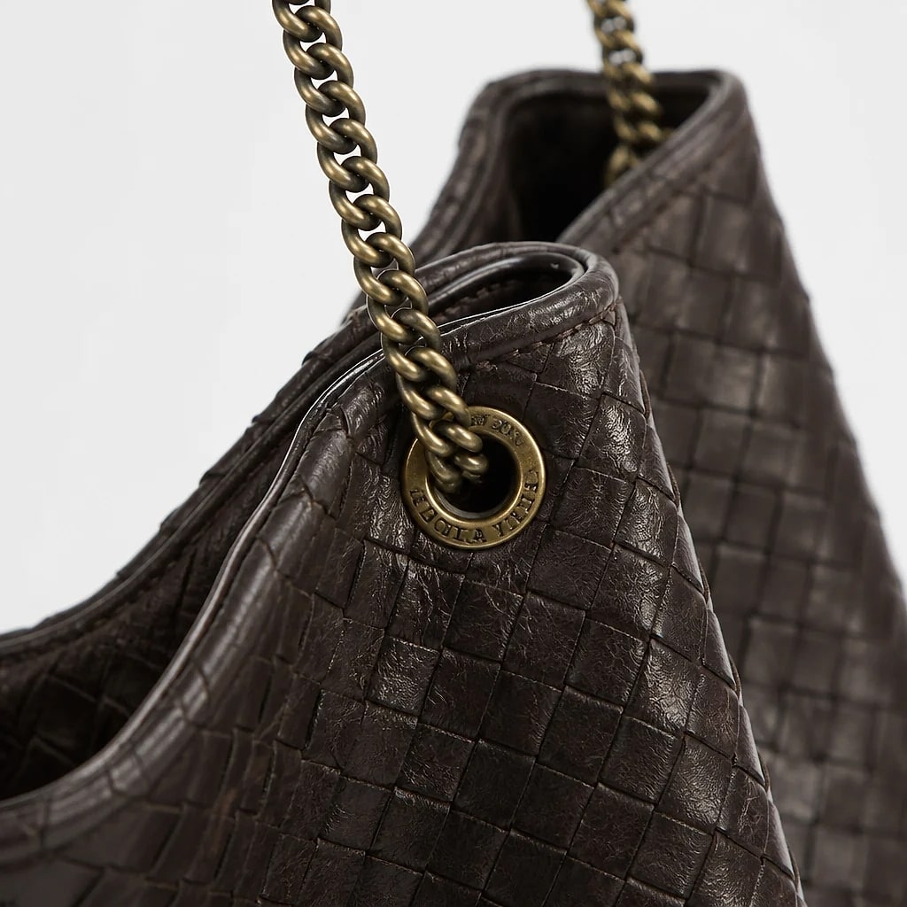 Borsa Hobo Pelle Intrecciata Donna