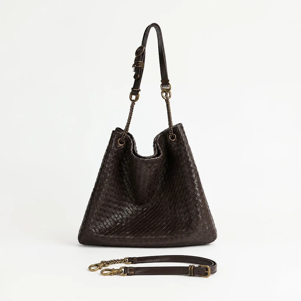 Borsa Hobo Pelle Intrecciata Donna