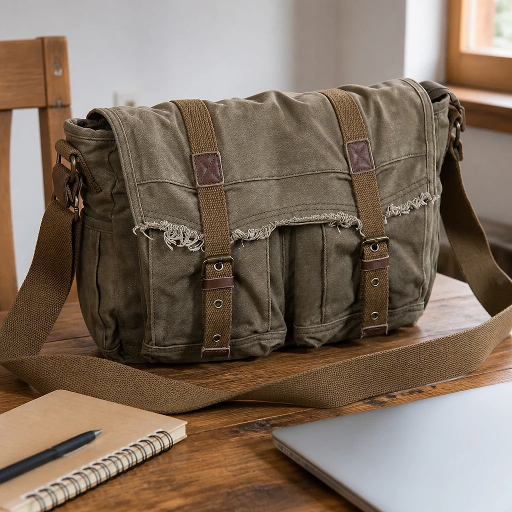 Borsa Messenger Canvas Vintage