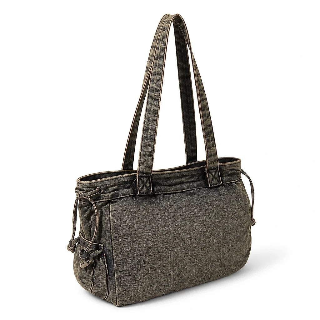 Borsa Tote in Denim Lavato