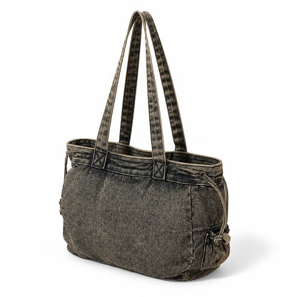 Borsa Tote in Denim Lavato
