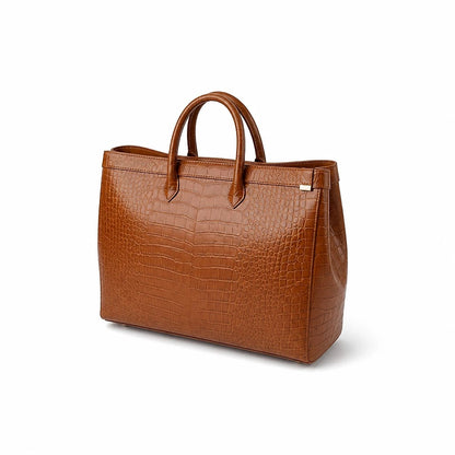 Borsa Tote Pelle Goffrata Coccodrillo