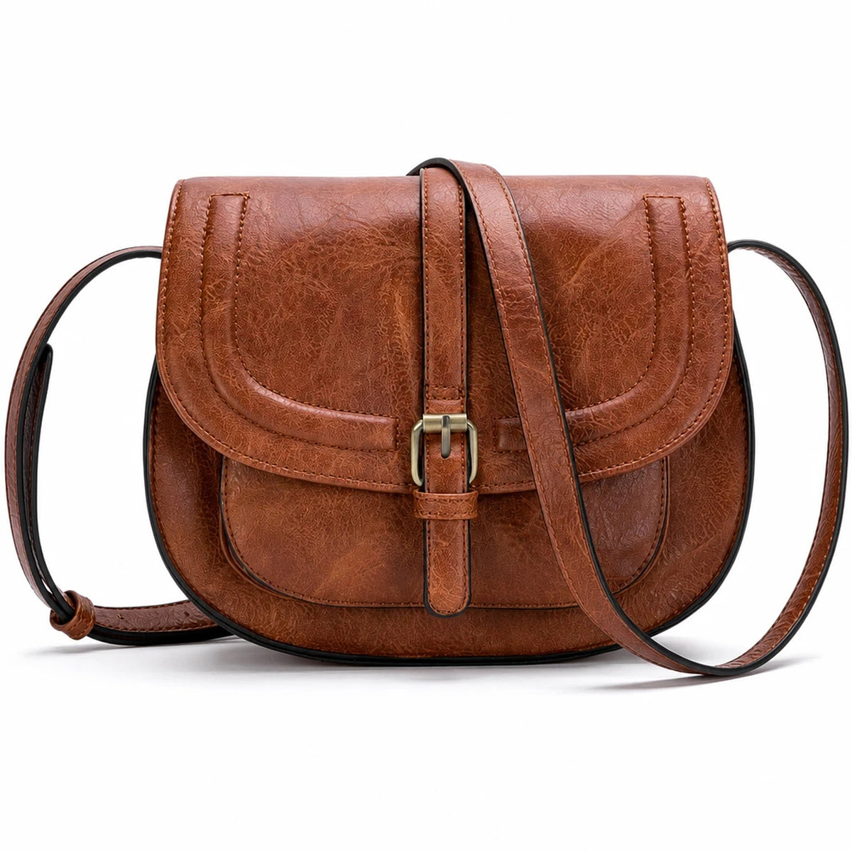 Borsa Tracolla Saddle in Ecopelle