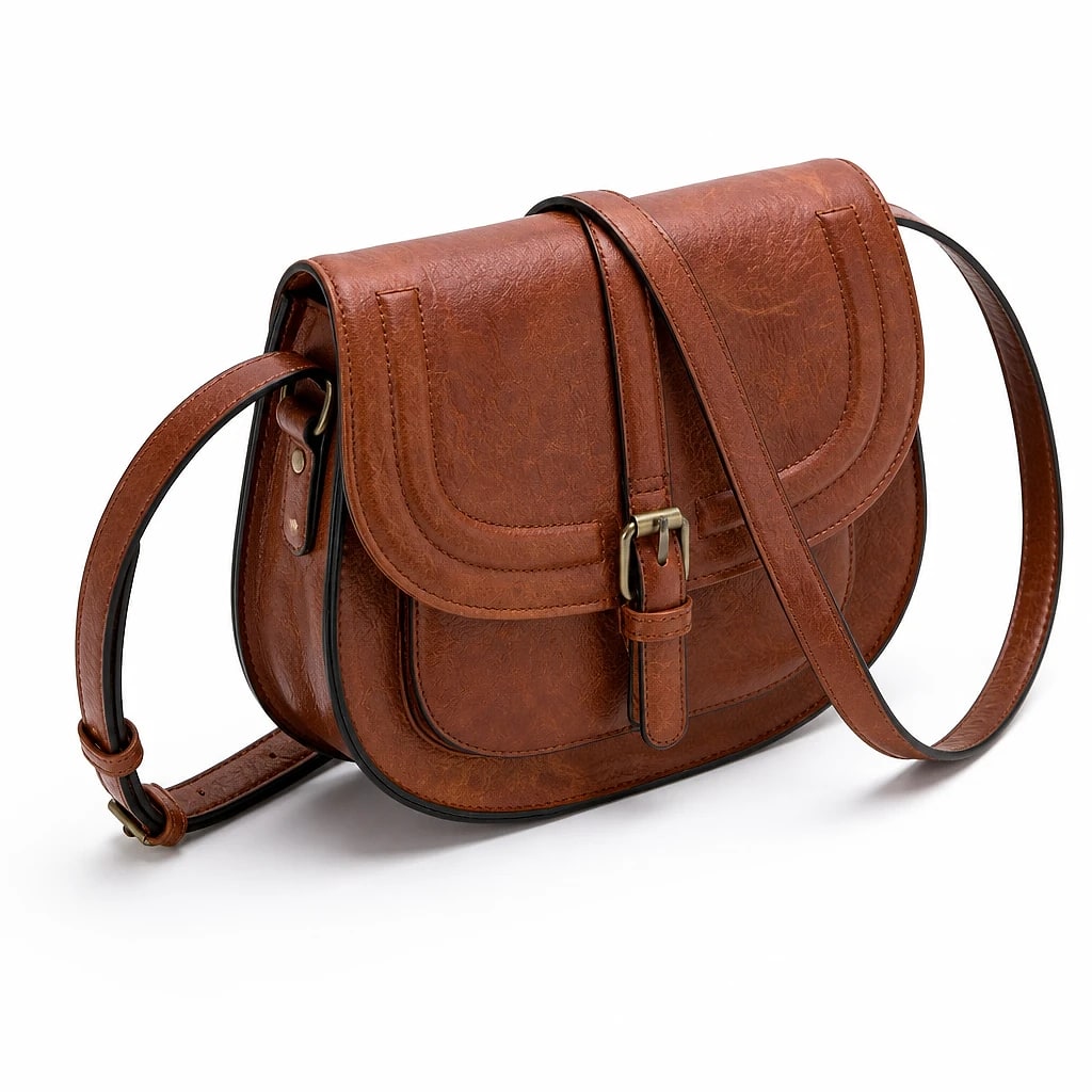 Borsa Tracolla Saddle in Ecopelle