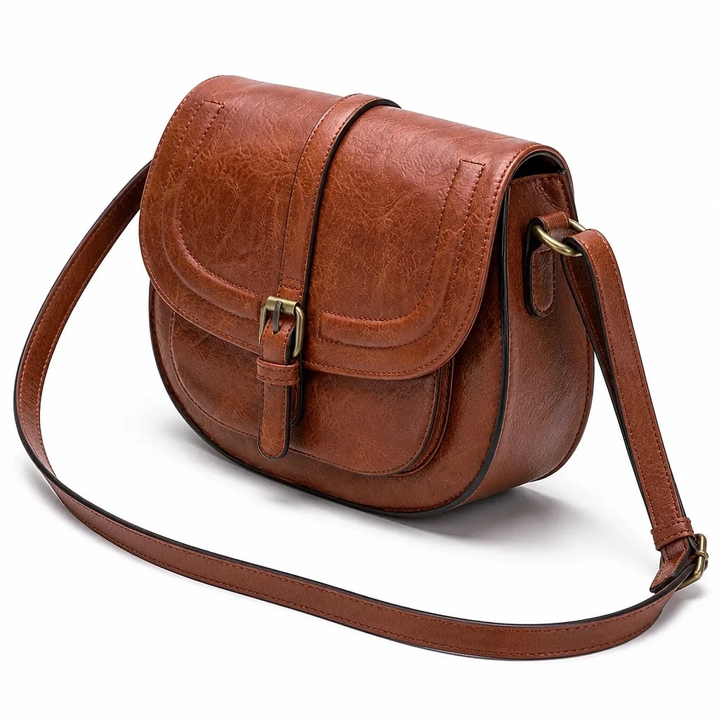 Borsa Tracolla Saddle in Ecopelle