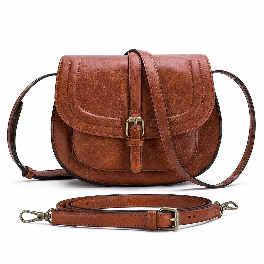 Borsa Tracolla Saddle in Ecopelle