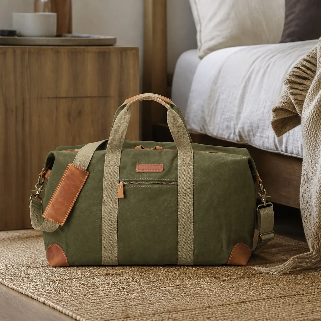Borsone da Viaggio Canvas e Pelle