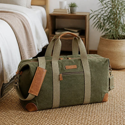 Borsone da Viaggio Canvas e Pelle