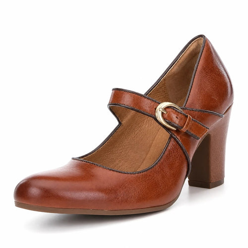 Décolleté Mary Jane Tacco Blocco Vintage