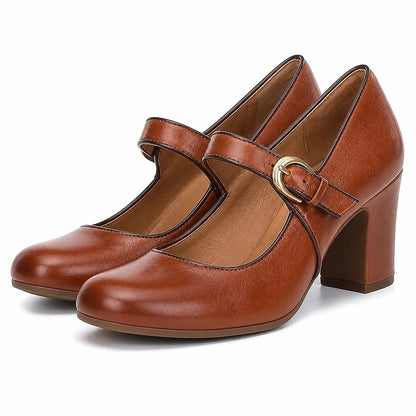 Décolleté Mary Jane Tacco Blocco Vintage