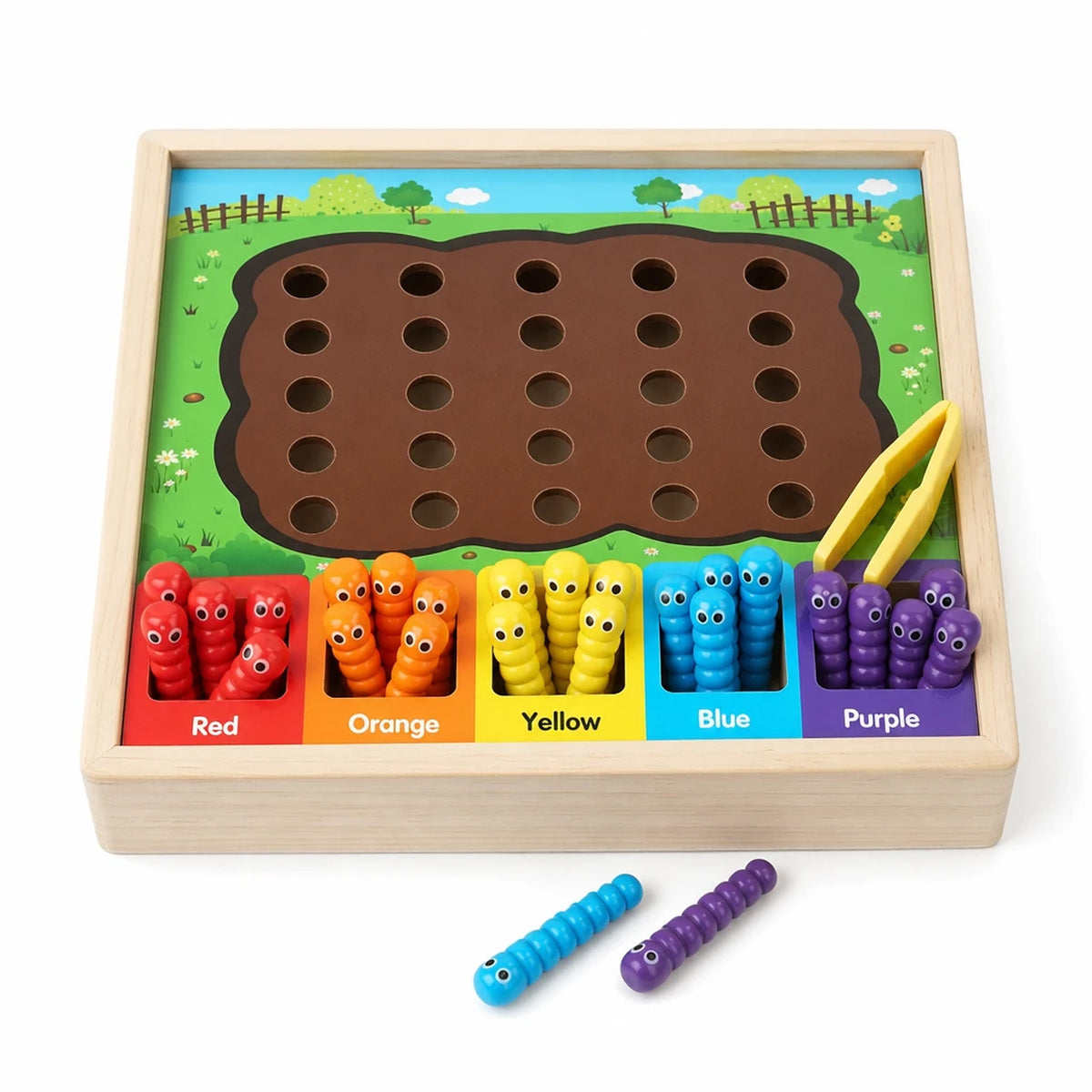 Gioco Montessori Smistamento Colori in Legno