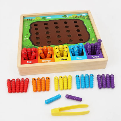 Gioco Montessori Smistamento Colori in Legno