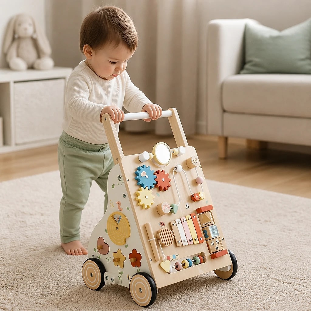 Girello Bambini in Legno con Attività