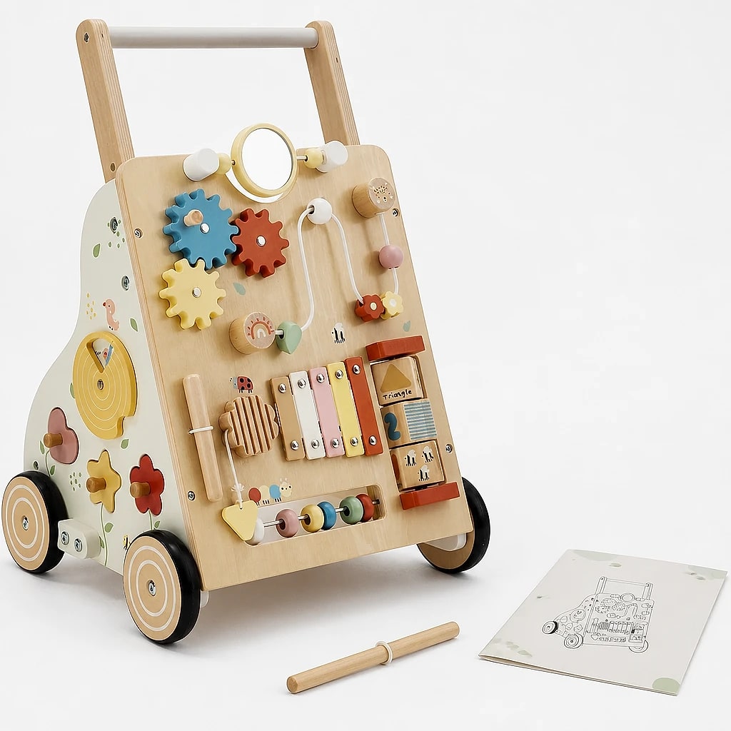 Girello Bambini in Legno con Attività