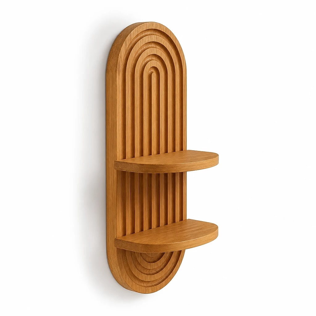 Mensola da Parete ad Arco in Legno
