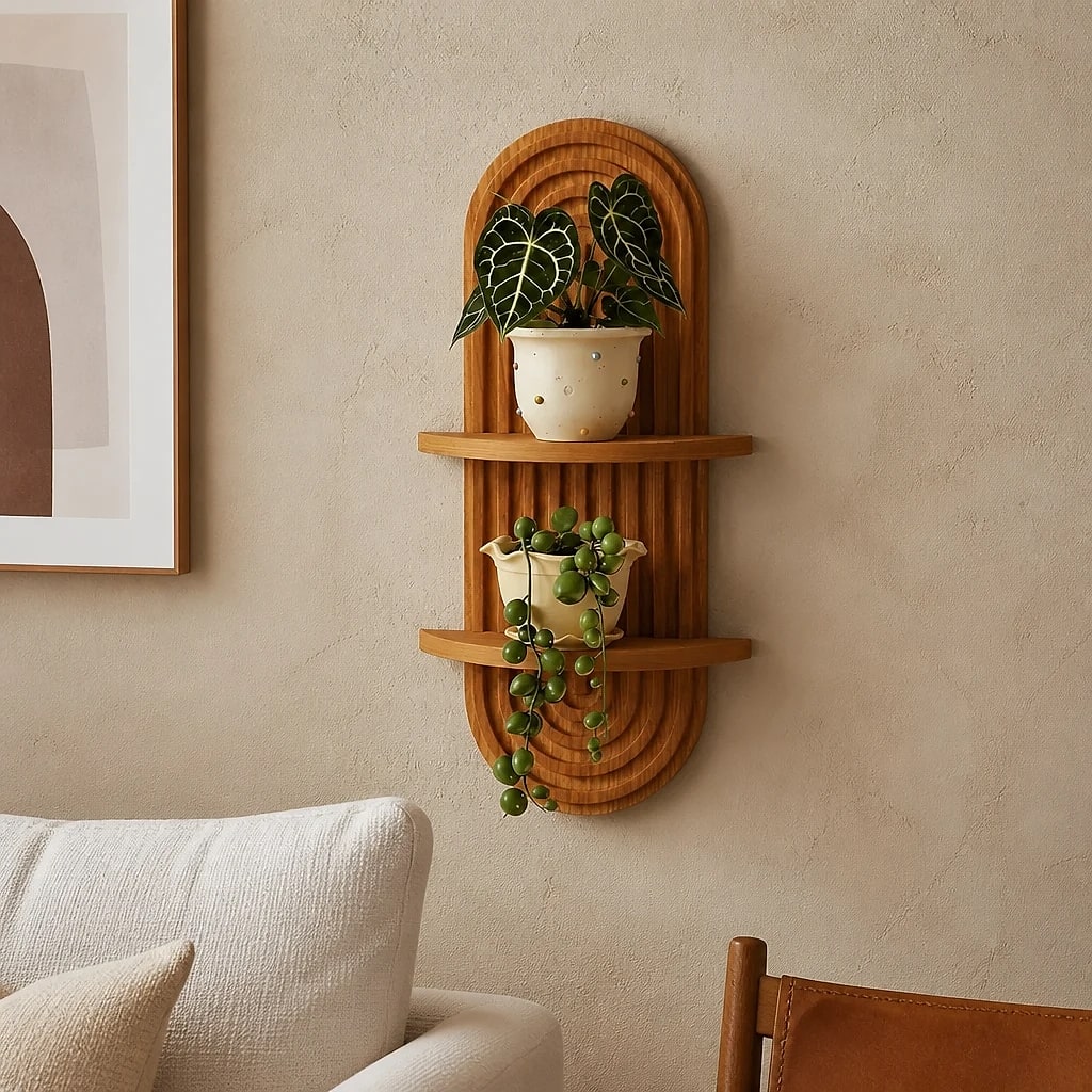 Mensola da Parete ad Arco in Legno