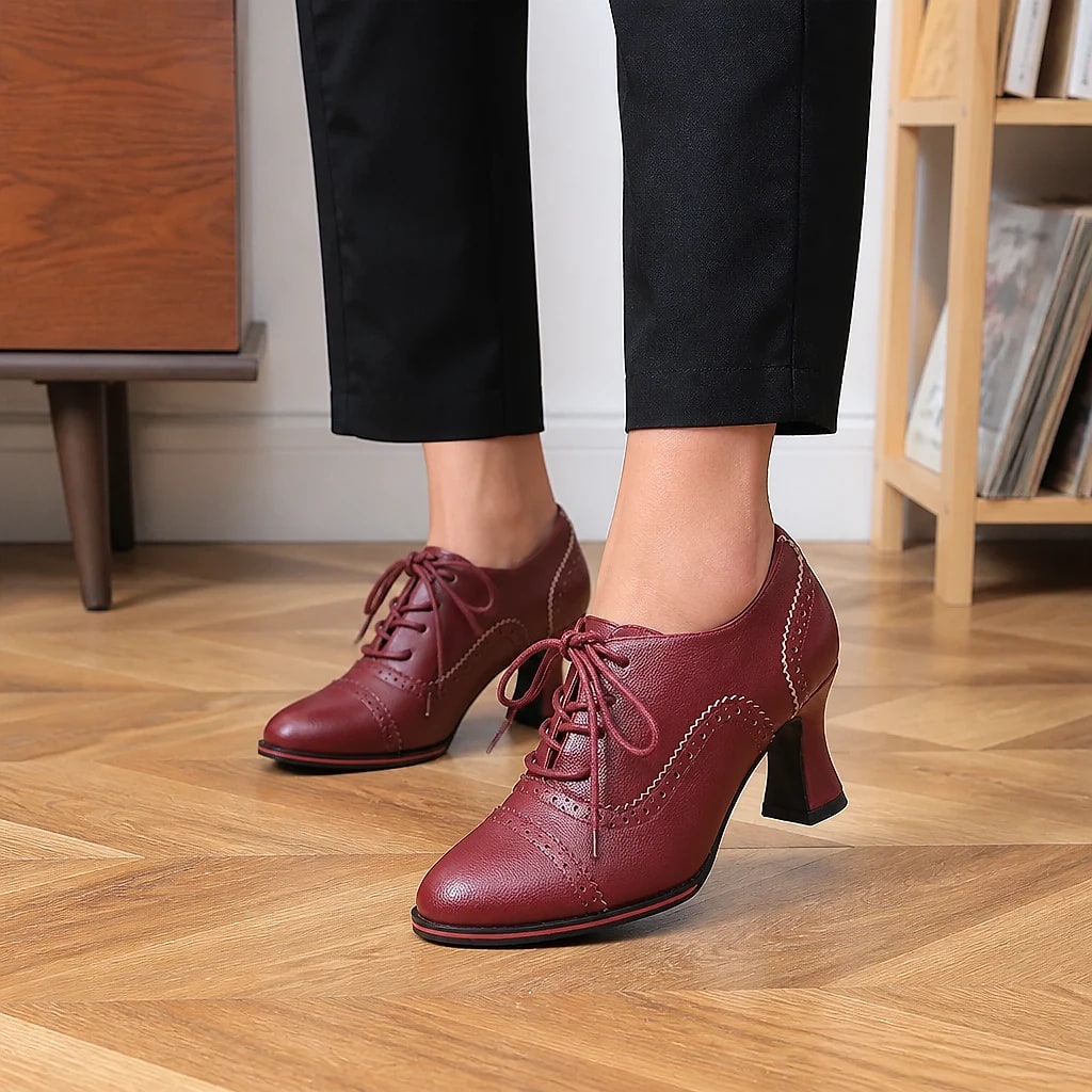 Oxford Donna Tacco Brogue Vintage