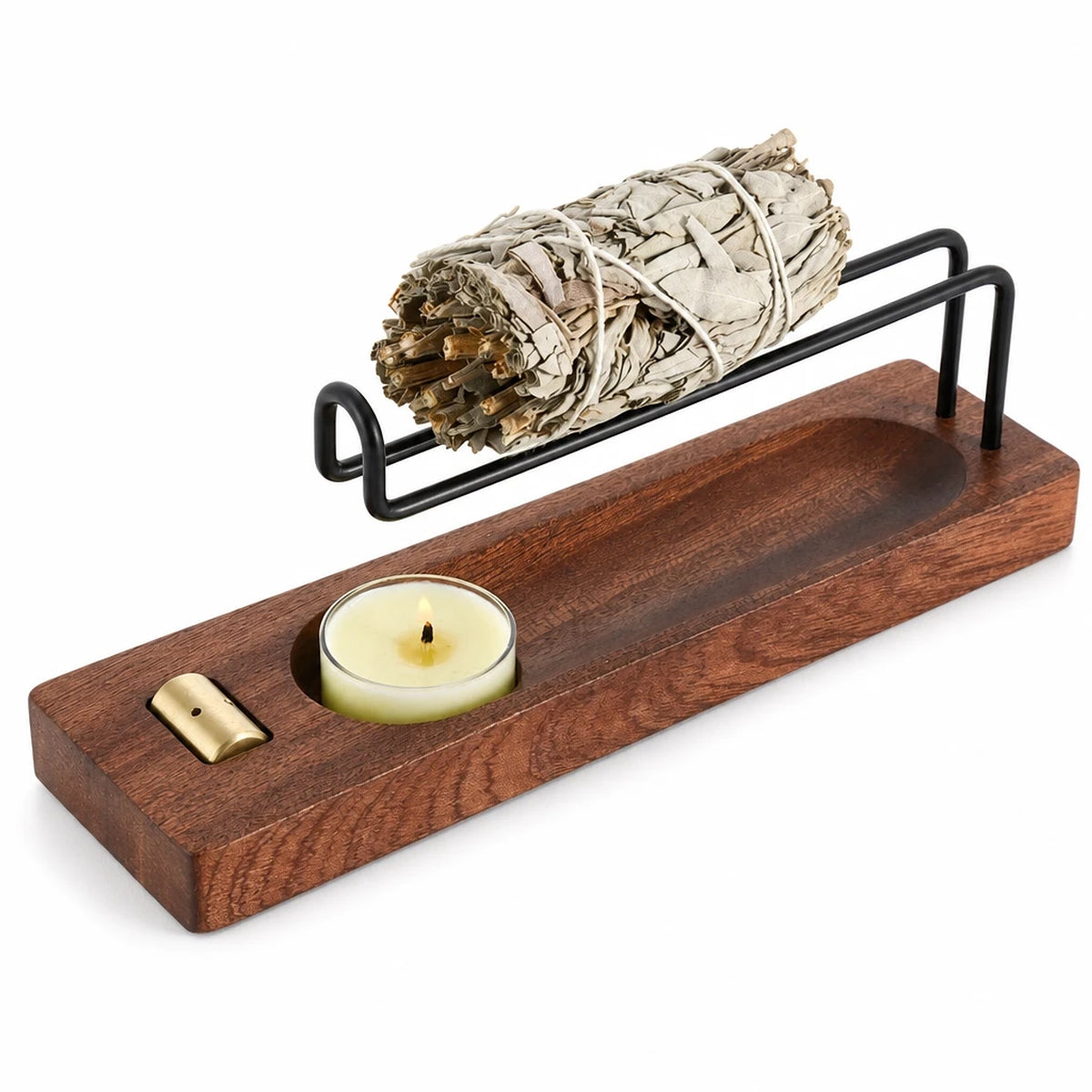 Porta Incenso Legno e Ottone