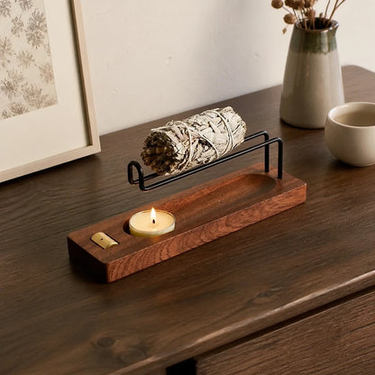 Porta Incenso Legno e Ottone