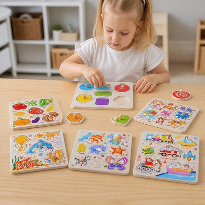 Puzzle in Legno con Pomello