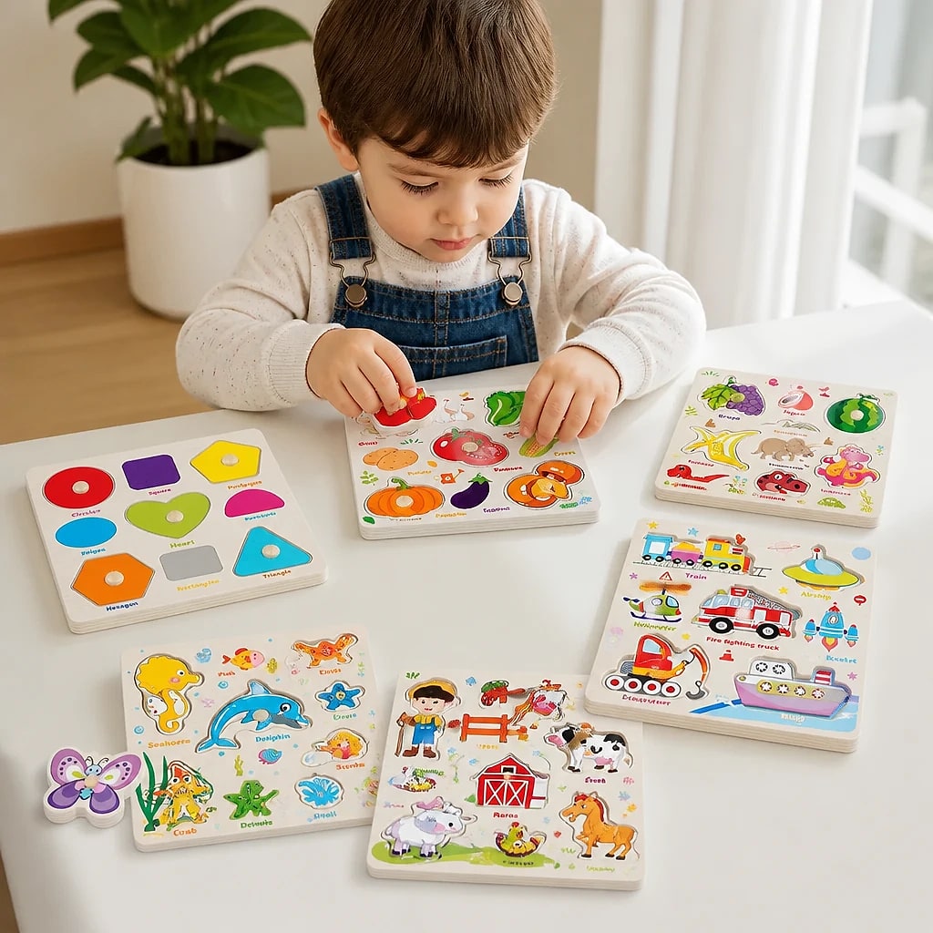 Puzzle in Legno con Pomello