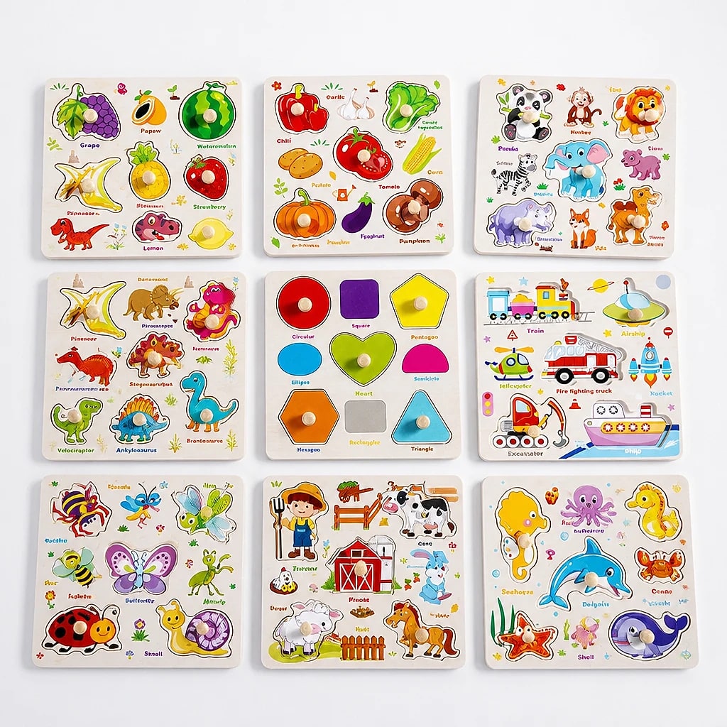 Puzzle in Legno con Pomello