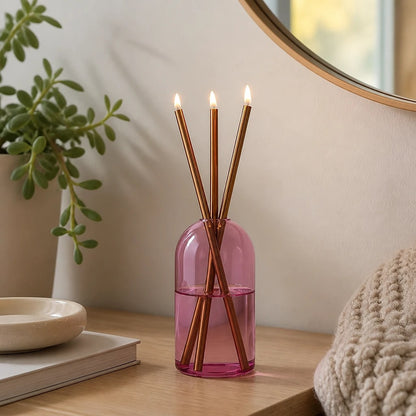 Set Candela Eterna a Olio in Vetro