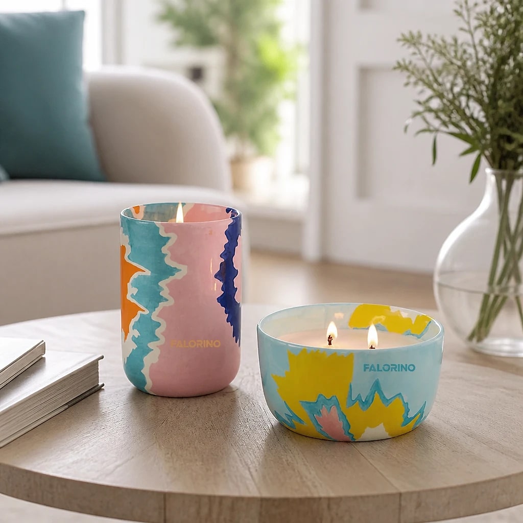 Set Candele Profumate in Ceramica