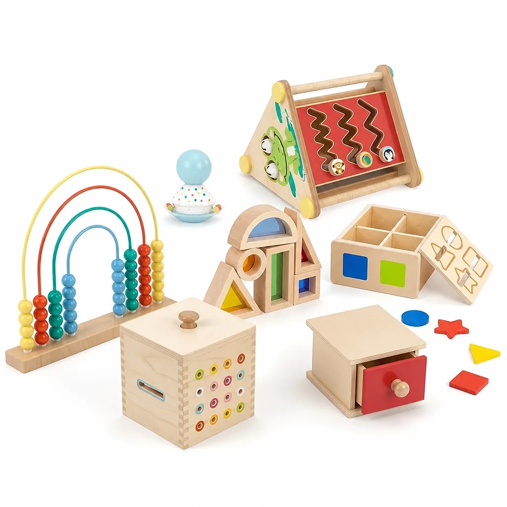 Set Giocattoli Montessori in Legno