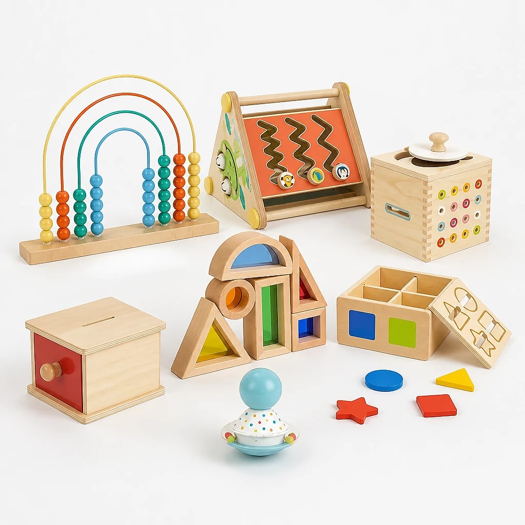 Set Giocattoli Montessori in Legno