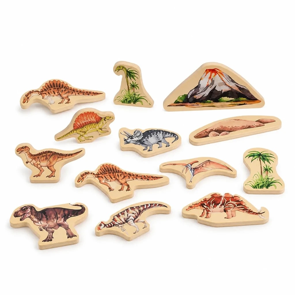 Set Sagome Dinosauri in Legno