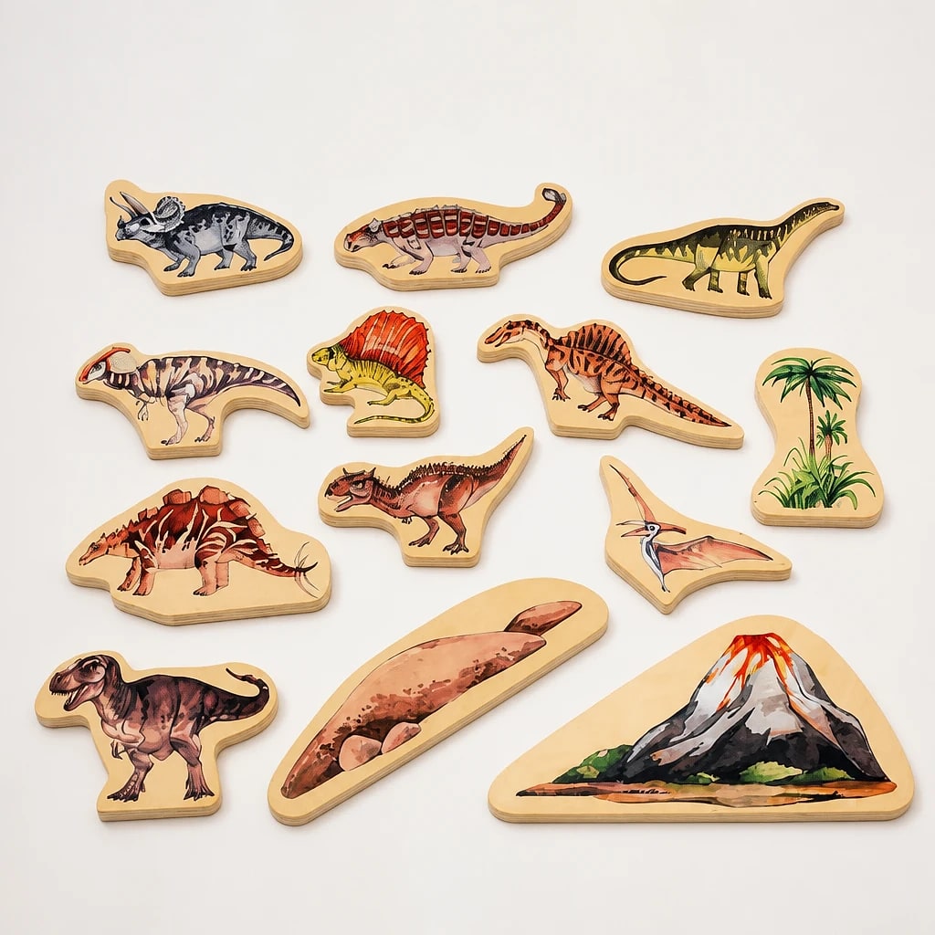 Set Sagome Dinosauri in Legno