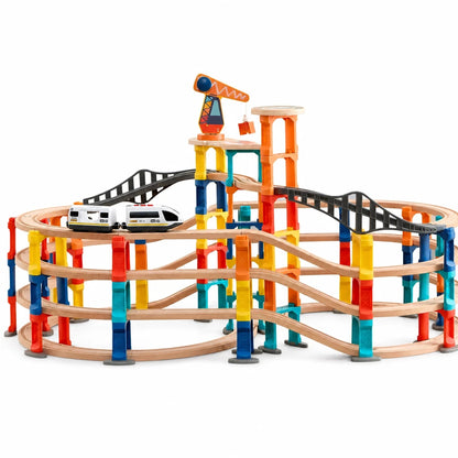 Set Trenino in Legno Multi-livello