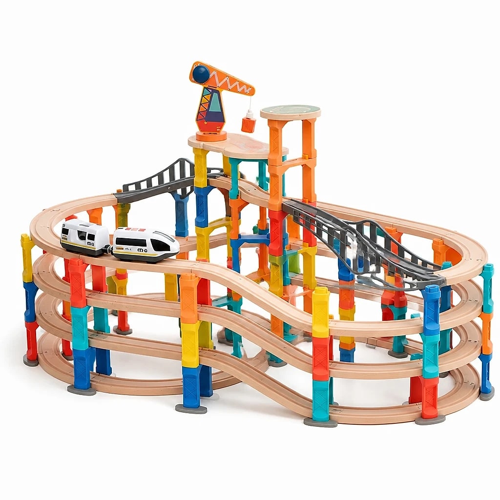 Set Trenino in Legno Multi-livello