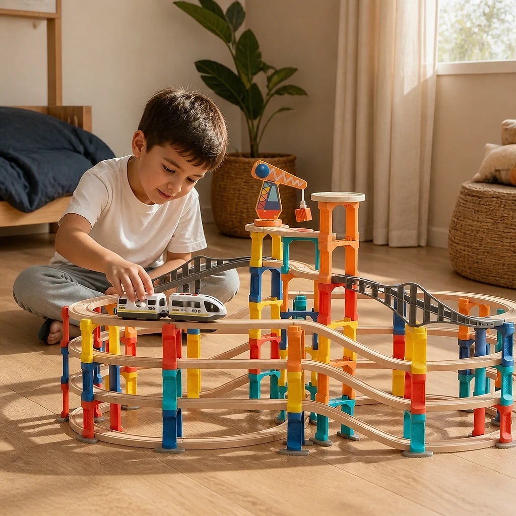 Set Trenino in Legno Multi-livello