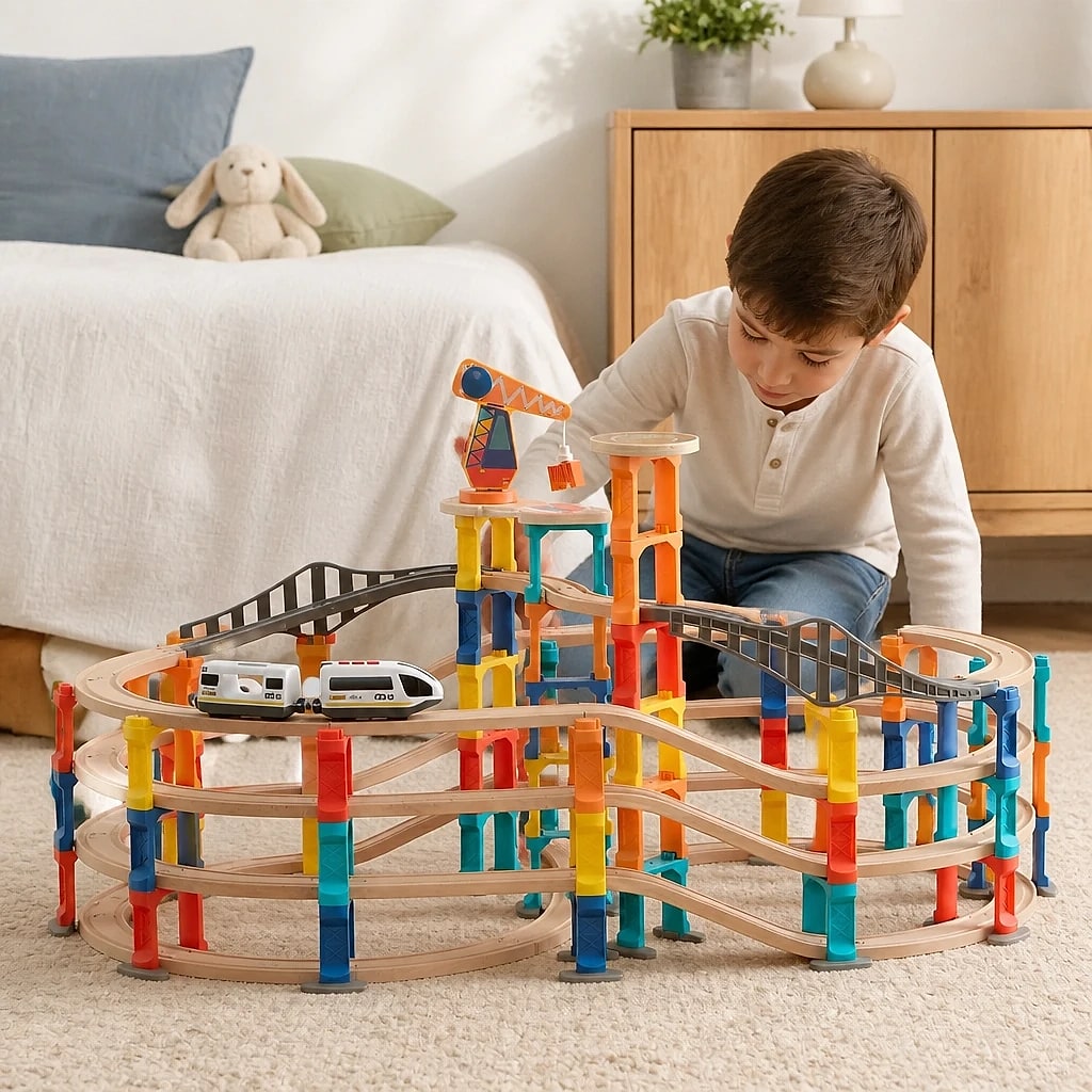 Set Trenino in Legno Multi-livello