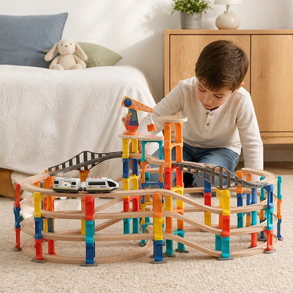 Set Trenino in Legno Multi-livello