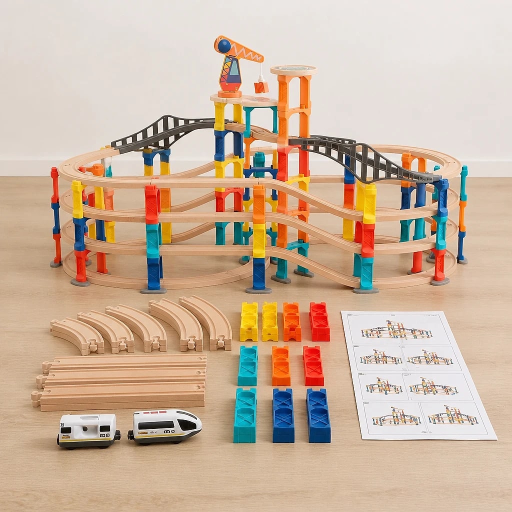Set Trenino in Legno Multi-livello