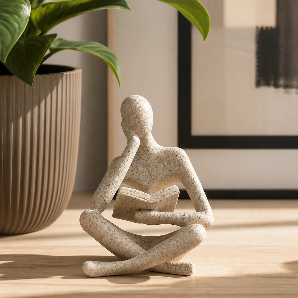 Statuetta Pensatore in Lettura