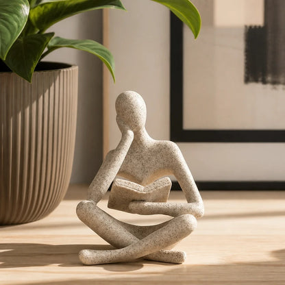 Statuetta Pensatore in Lettura