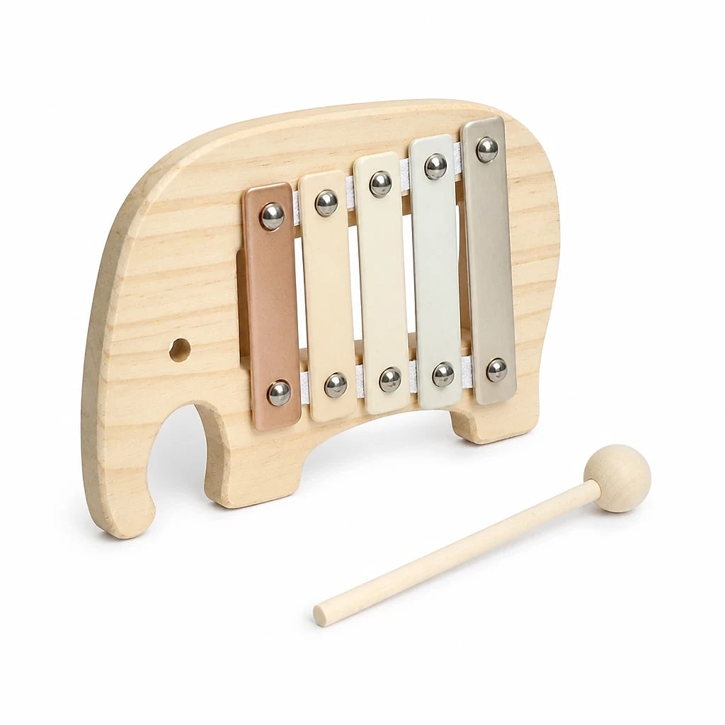 Xilofono Elefante in Legno per Bambini