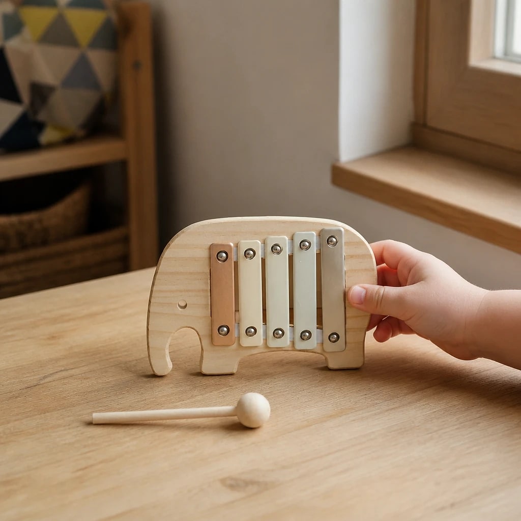 Xilofono Elefante in Legno per Bambini