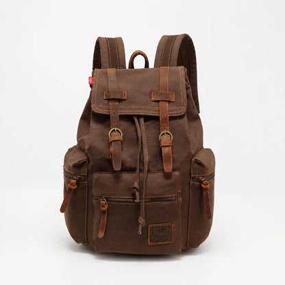 Zaino Vintage in Tela e Cuoio