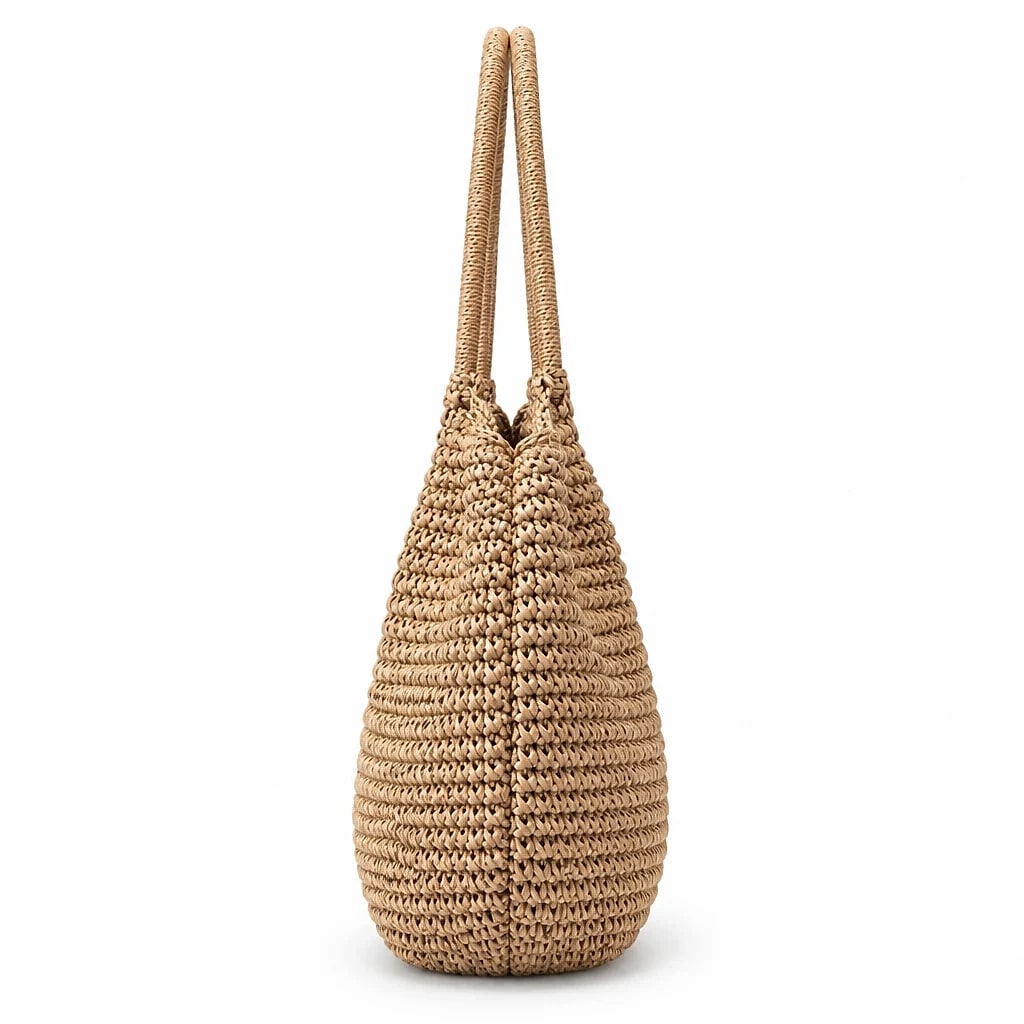 Borsa a spalla Intreccio Naturale — dettaglio 1